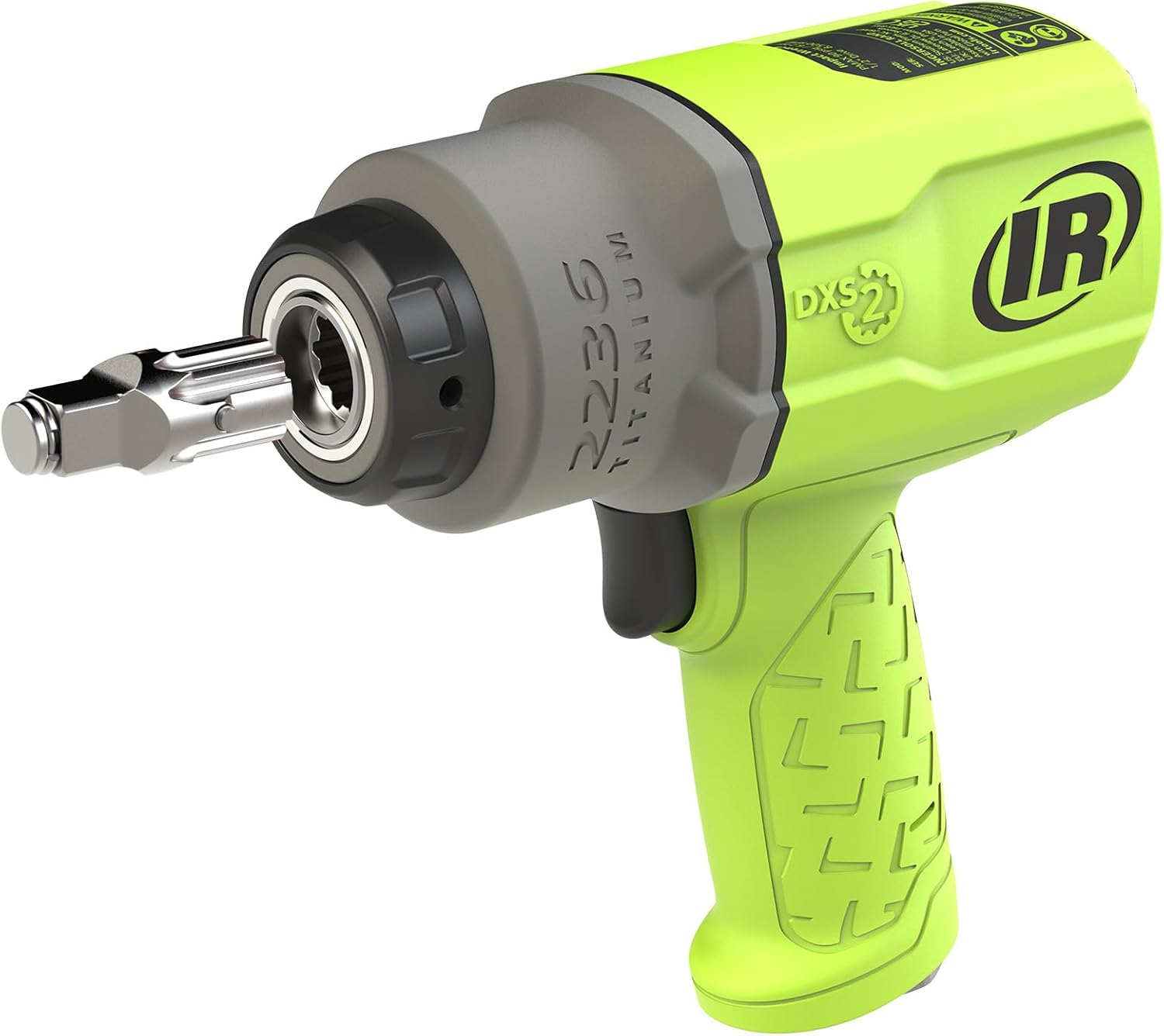 Ingersoll Rand 2236QTIMAX-G Green 1/2" Dr. Std. Anvil Quiet Impact Wrench with DXS Drive Xchange System, 1500 Ft-lb, 7500 RPM