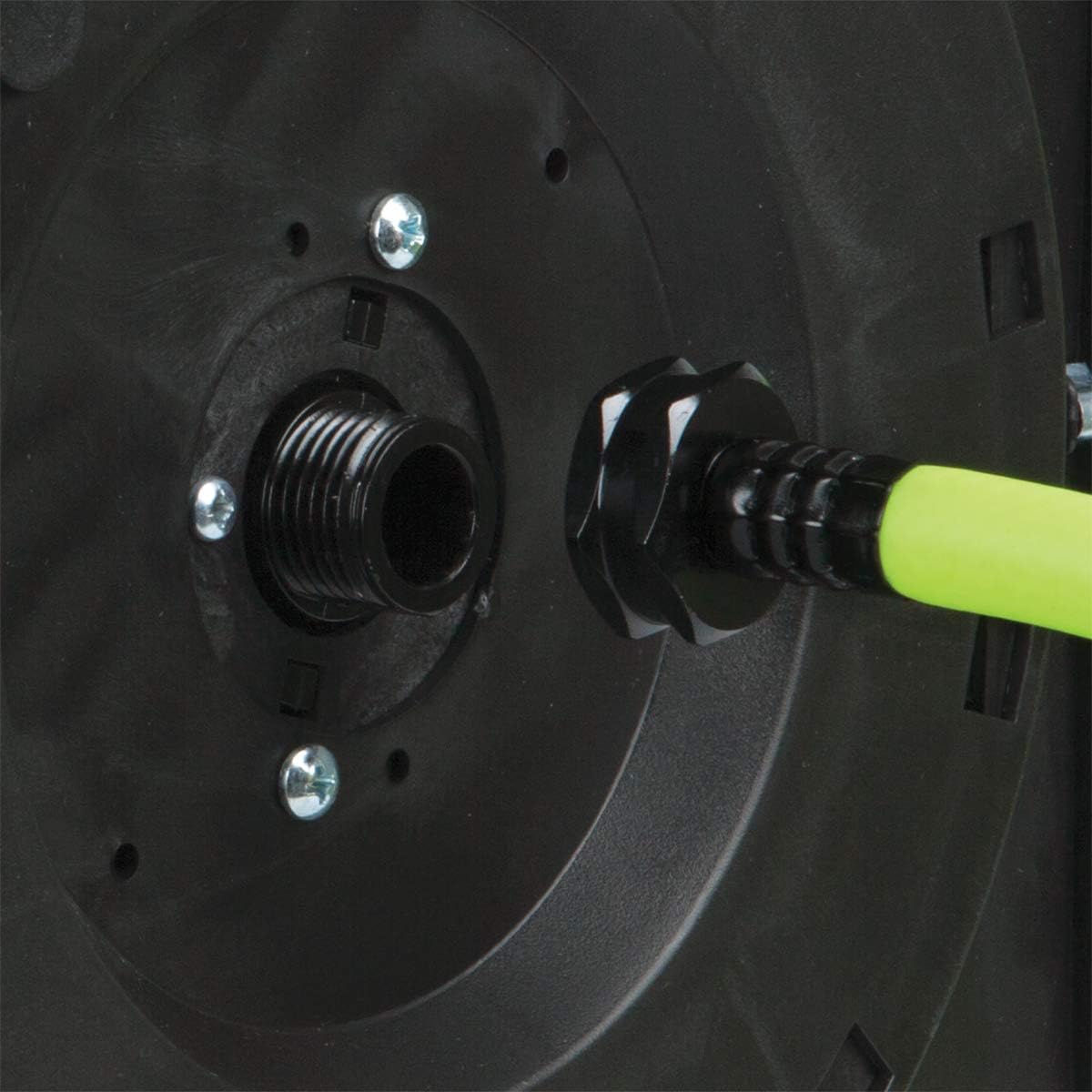 Legacy Manufacturing L8306FZ Flexzilla Enrouleur de tuyau d'air rétractable avec technologie Levelwind, 3/8" X 75'