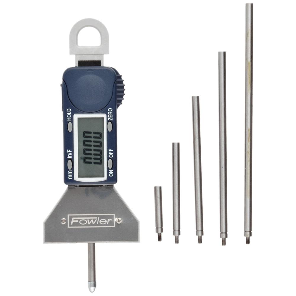 Fowler Full Warranty Xtra-Value Depth Gauge, 54-225-555-0, 0-16" Measuring Range, Inch Metric Fractions