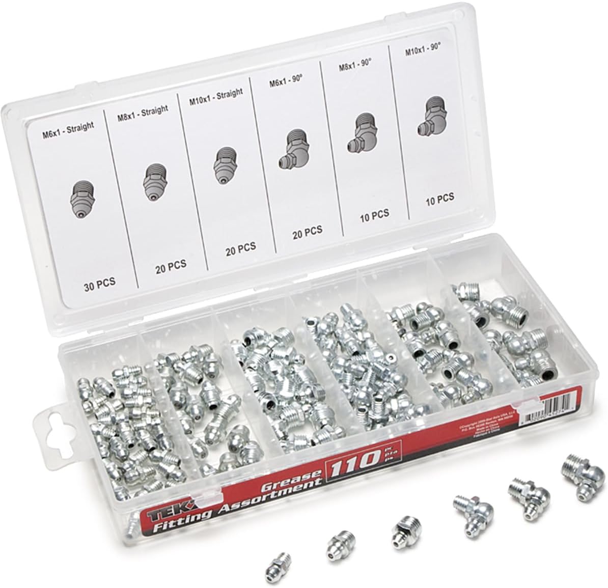 Titan Tools 45274 110-Piece Metric Grease Fitting Assortment