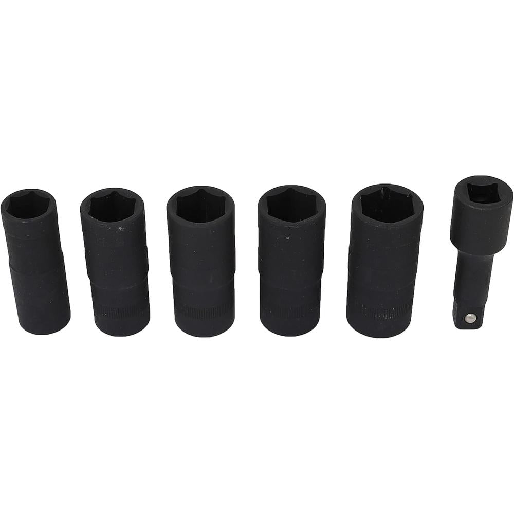 CTA Tools 5700 6 pieces Emergency “Twist” Flip Socket Set, 17mm, 19Mm, 21mm, 13/16" & 7/8" + 3" Long 1/2" Dr. Extension