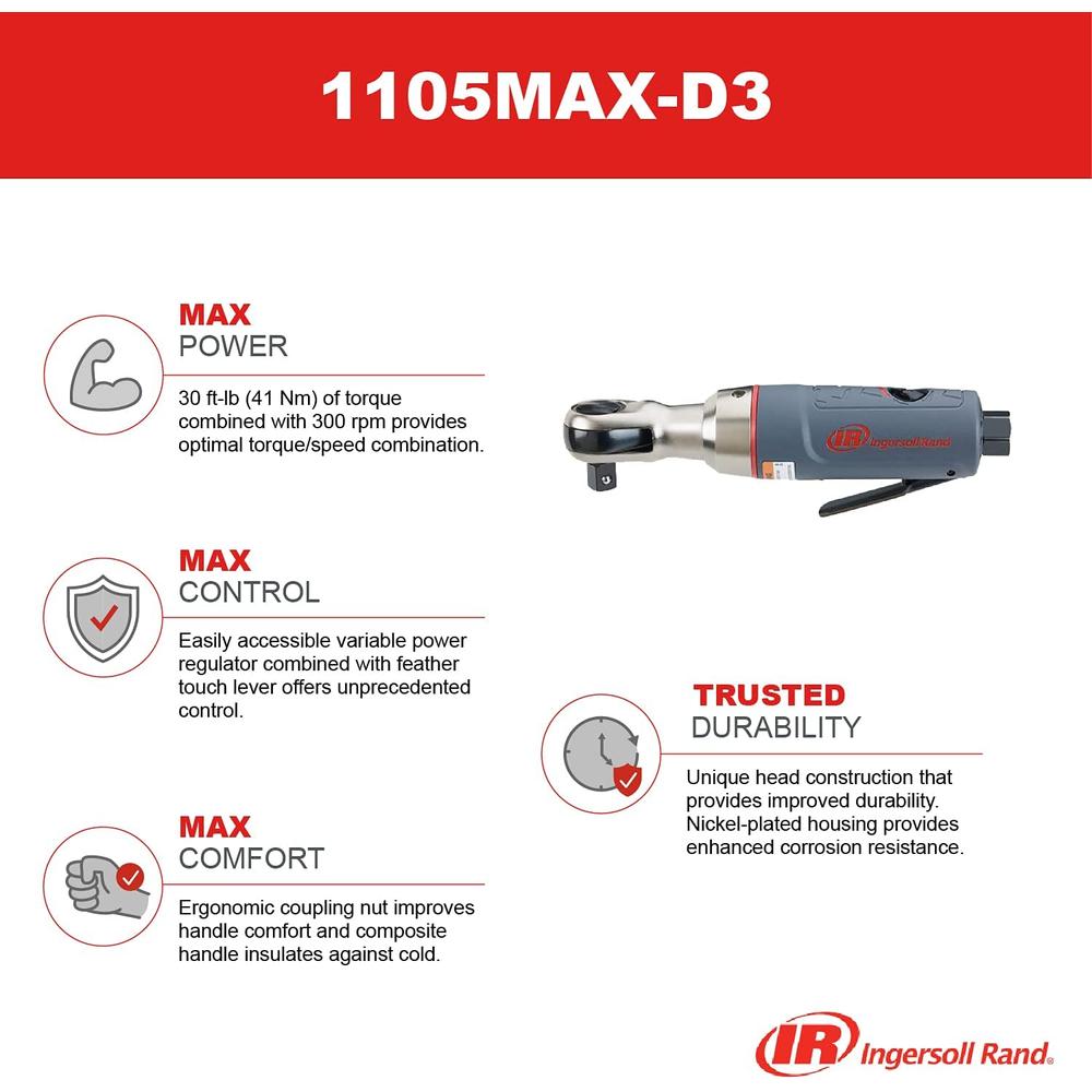 CLIQUET Ingersoll Rand 1105MAX-D3, ENTRAÎNEMENT 3/8"