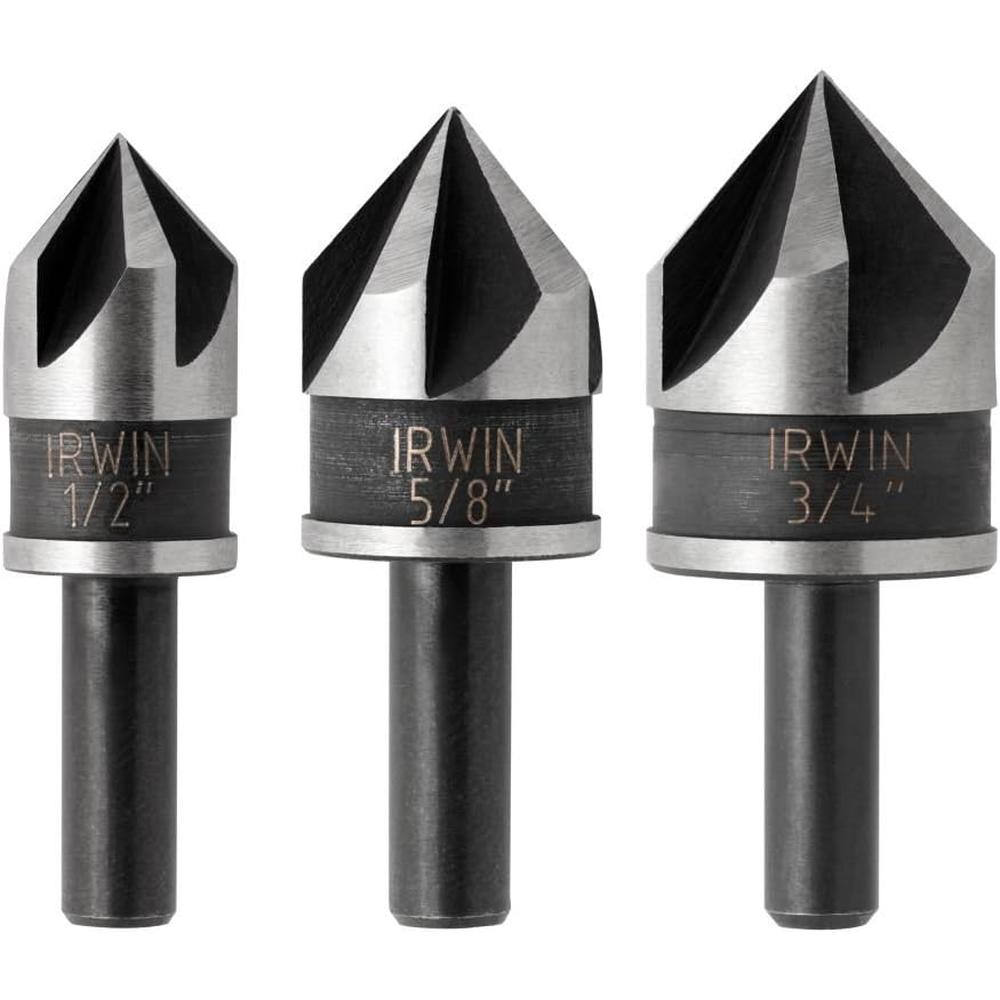 Irwin Tools 1877720 Ensemble de 3 forets à fraise en métal en oxyde noir