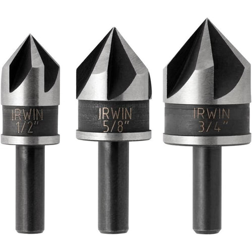 Irwin Tools 1877720 Ensemble de 3 forets à fraise en métal en oxyde noir