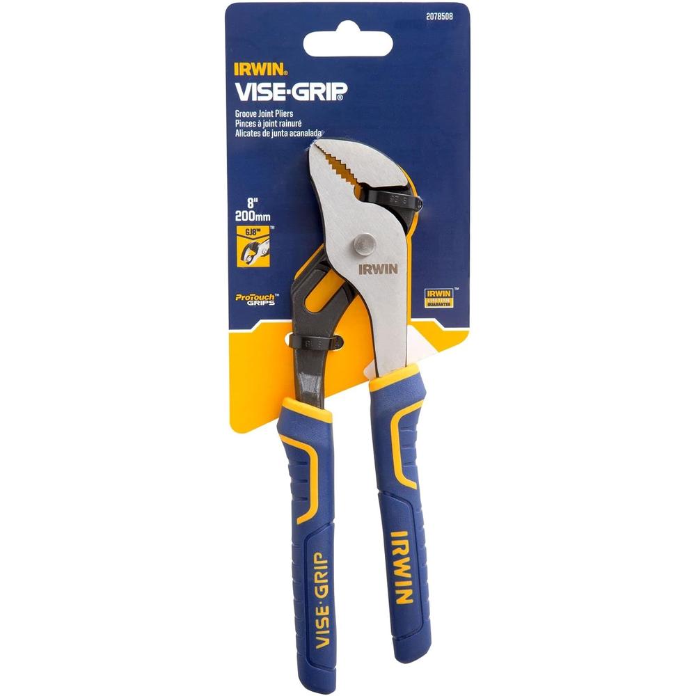 IRWIN Tools VISE-GRIP Groove Joint V-Jaw Pliers, 8-Inch (2078508)