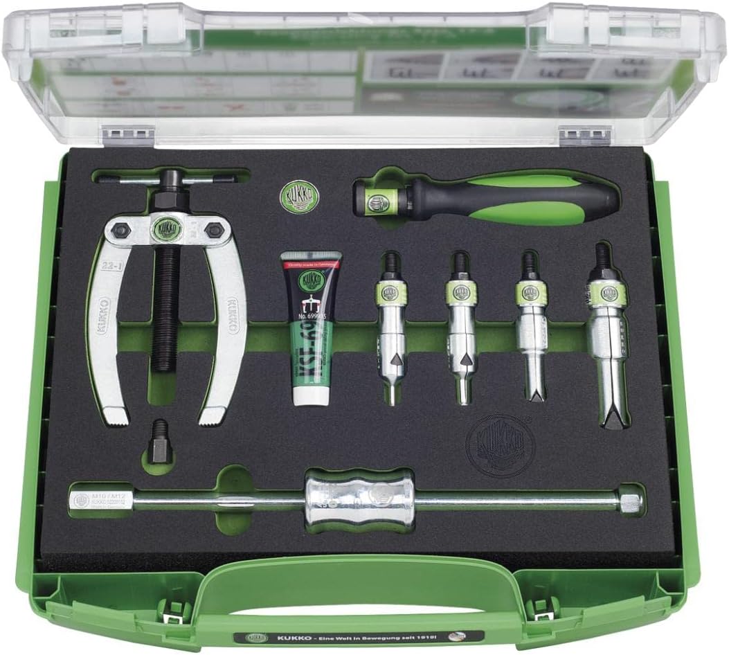 Kukko K-22-B INTERNAL (BLIND HOLE) PULLER SET WITH COUNTERSTAY AND SLIDE HAMMER, INNER DIAM. OF BALL BEARING: 1-1/8" - 2-3/4" (28MM-70MM)