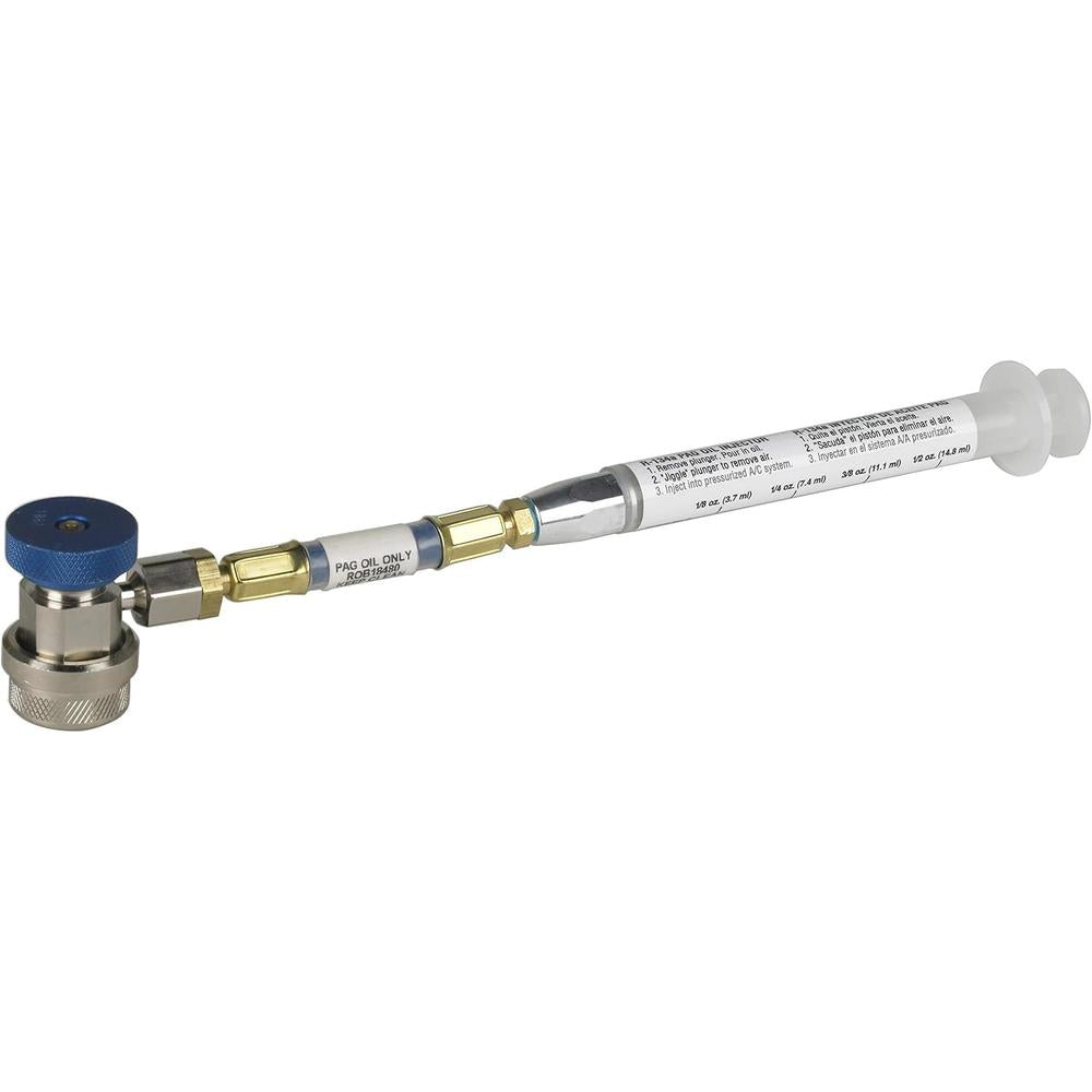 Robinair 18480 SYRINGE-TYPE R134A OIL INJECTOR, PAG-LABELED FOR GAS & DIESEL VEHICLES