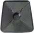 ATD Tools 5192 Transmission Drain Funnel, black heavy-duty flexible plastic, top-down view showing central drain outlet and four support ribs, 22 x 23 inches