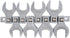 Sunex Tools 9730A - 8-Piece 1/2" Drive Jumbo Metric Crowfoot Wrench Set