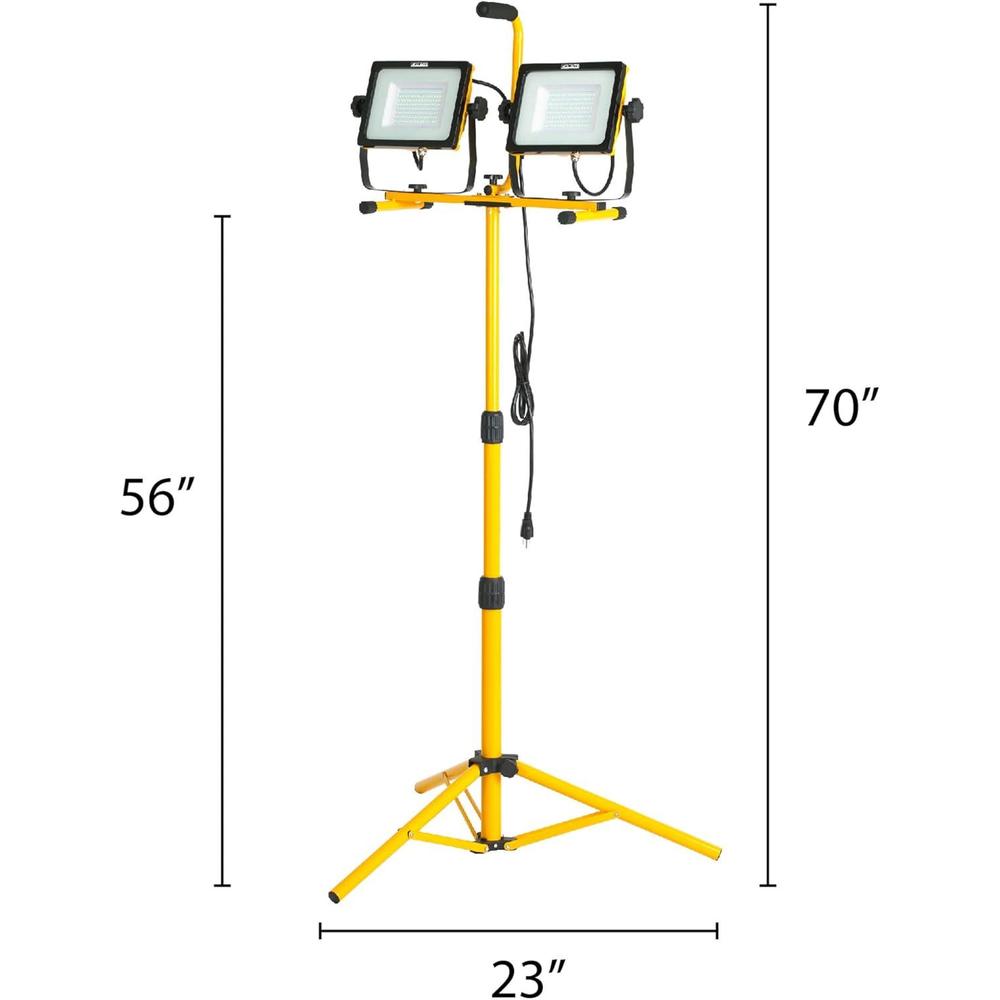 Twin 14.000 Lumen 120 SMD LED Super Bright FLOODLIGHTS Job SITE Work Light with Detachable Tripod LF240ST