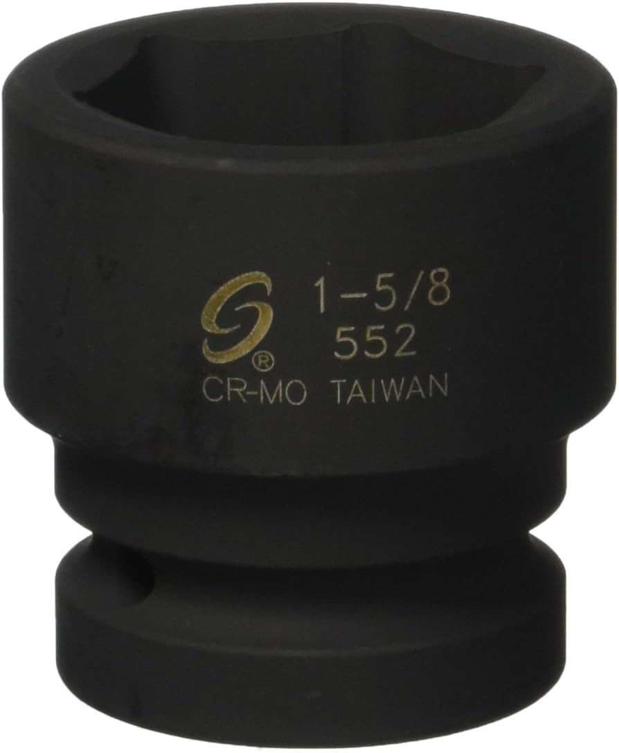 Sunex Tools 552 1" Drive Standard 6 Pt. Impact Socket 1-5/8"