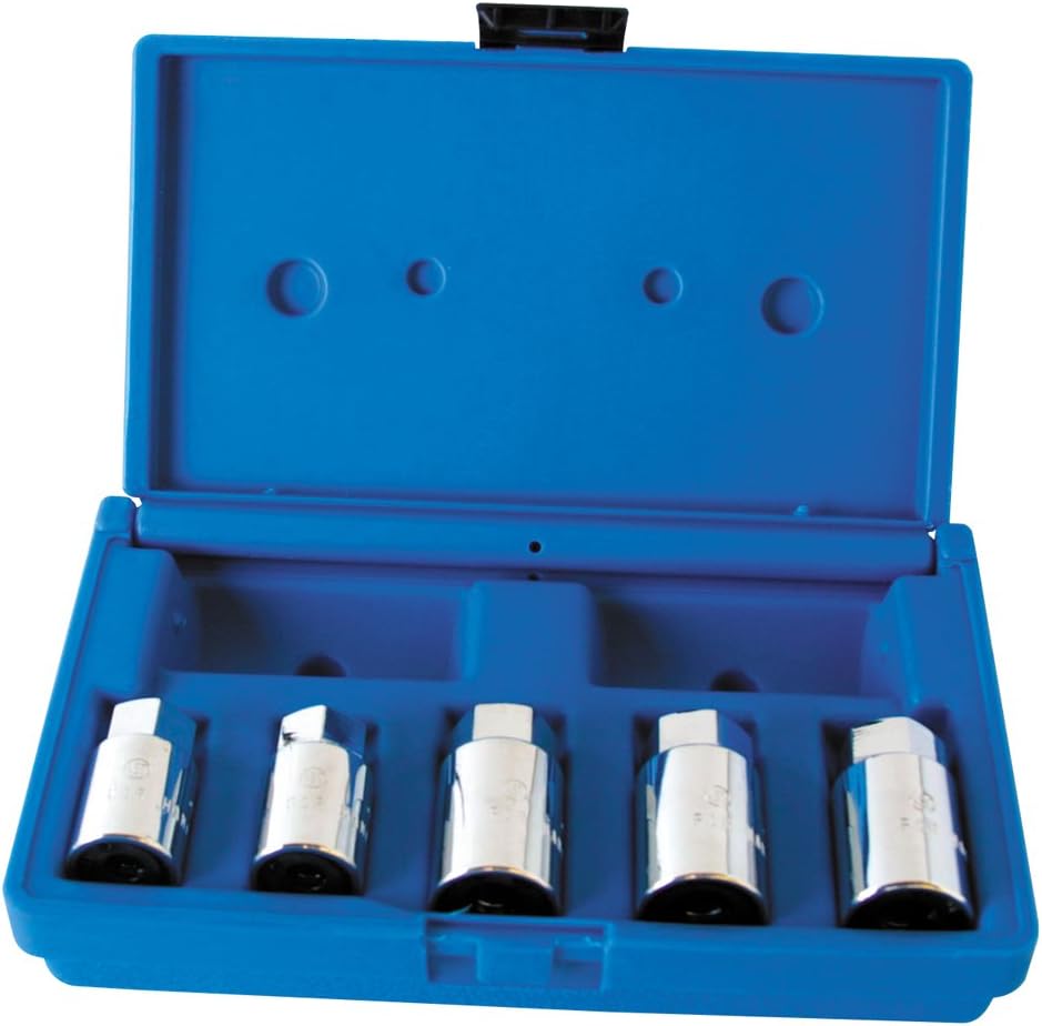 Assenmacher Specialty Tools ASM-202 5pc Fractional Stud Remover/Installer Set in blue carrying case