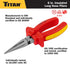 Titan Tools 73336 6" Insulated Long Nose Pliers