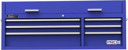 Homak BL02054602 Coffre supérieur Pro 2 à 6 tiroirs de 54 po - Bleu