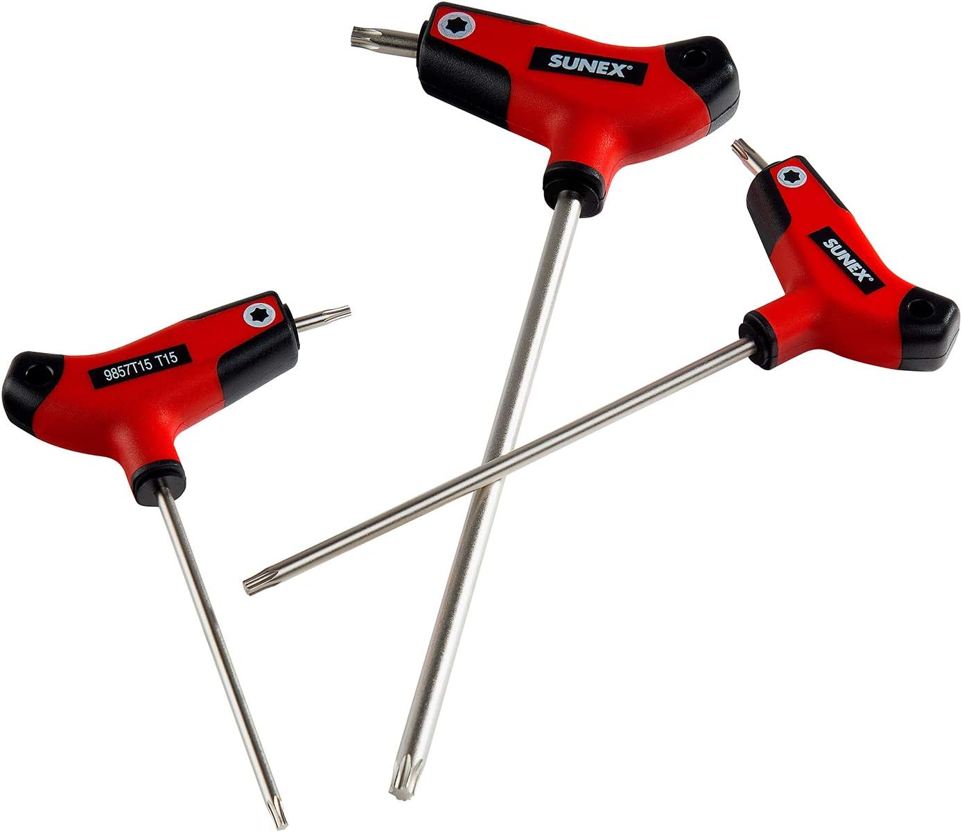 Sunex 9857T, Star Hex Key Set, 7Piece, T10 to T40, Comfort Grip, Rubber Overmolded Handle, Storage Tray