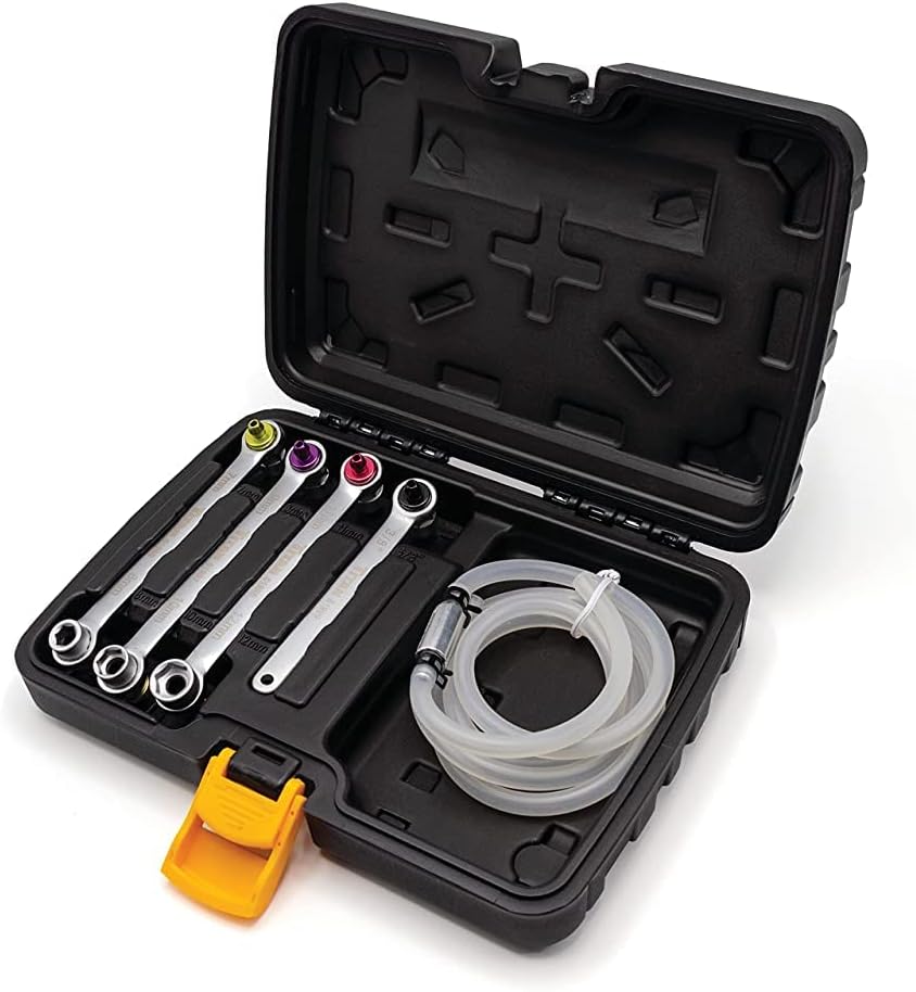 Titan Tools 51995 5-PC BRAKE BLEEDER WRENCH & BLEEDER HOSE KIT, 7MM X 8MM, 9MM X 10MM, 11MM X 12MM, 3/8"