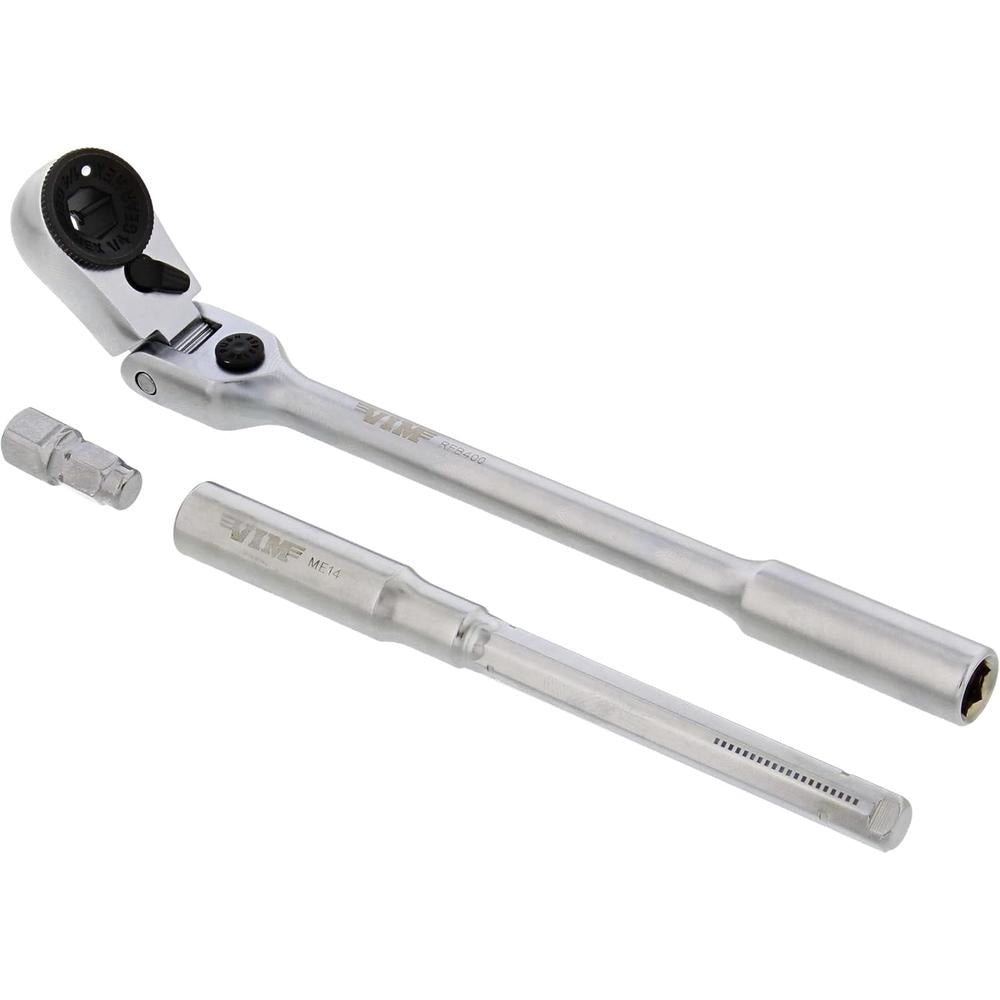 VIM Tools RFB400K 3 Piece 1/4" Mini Flex Bit/Socket Ratchet And T-Handle