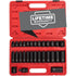 Sunex Tools 3330 3/8" Drive Master Impact Socket Set, 12 Pt., 29Piece, Metric, 8mm-22mm, Standard/Deep, Cr-Mo Steel, Heavy Duty Storage Case, Includes Universal Joint