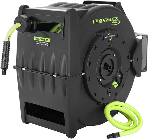 Legacy Manufacturing L8306FZ Flexzilla Enrouleur de tuyau d'air rétractable avec technologie Levelwind, 3/8" X 75'