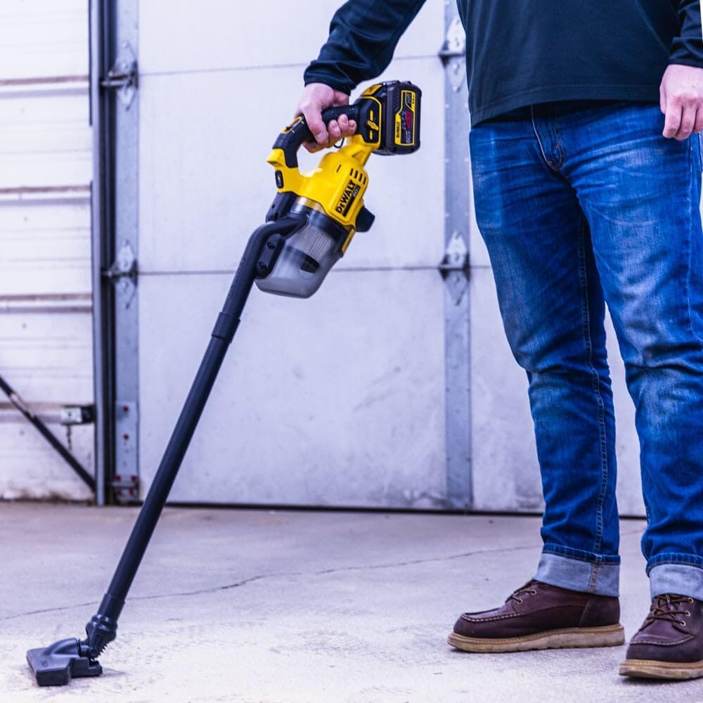 Dewalt DCV501HB ASPIRATEUR À MAIN SEC 20V MAX AVEC 7 ACCESSOIRES (OUTIL NU), 46 CFM, LUMIÈRE LED, FILTRATION HEPA