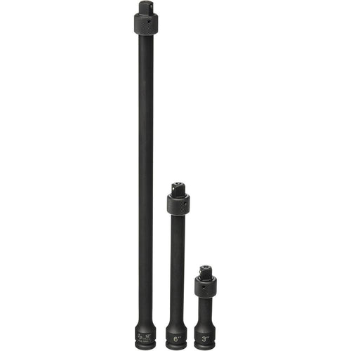 Gris Pneumatique 1103QL 3/8" Dr. Ensemble d'extensions de verrouillage à impact 3 pièces