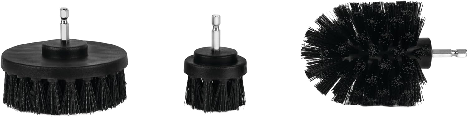 Titan Tools 85163 3pc 1/4" Hex Shank Cleaning Brush Set, 2", 3.5", 4", Max. 1000 RPM