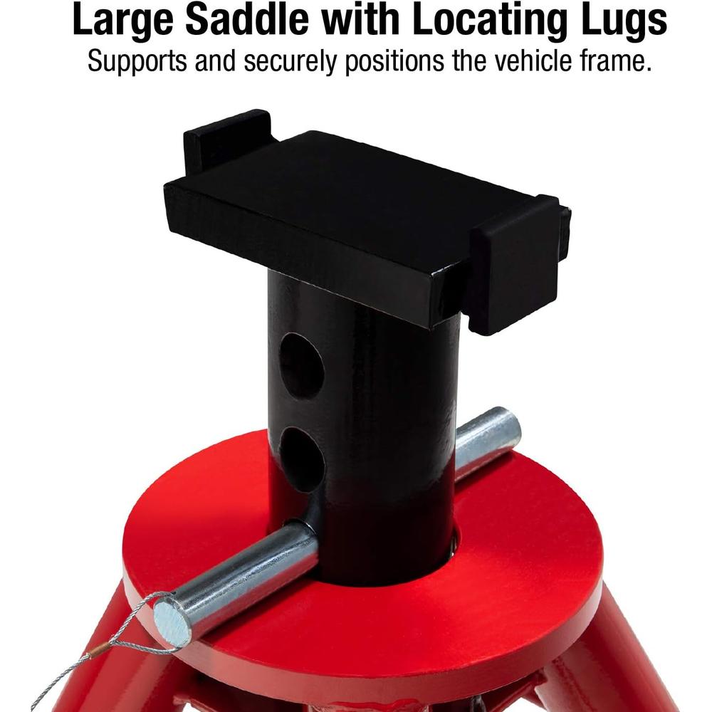 Sunex Tools 1210 10-Ton Low Height Pin Type Jack Stands, Pair