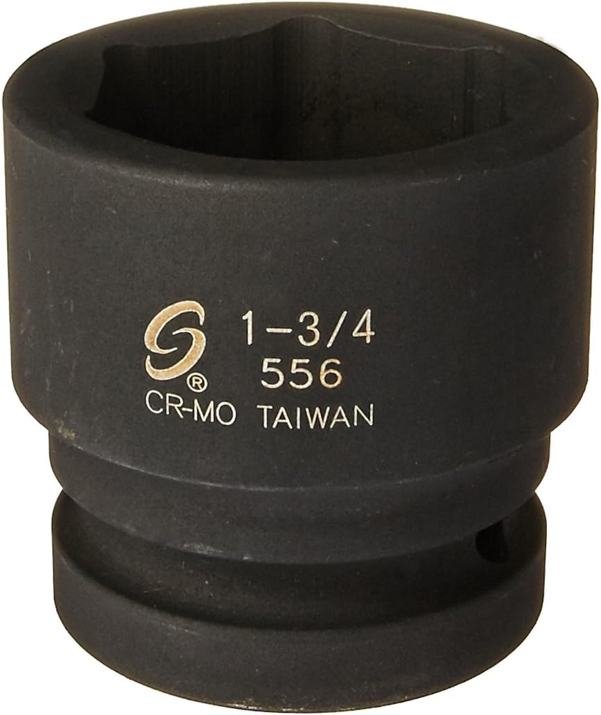 Sunex Tools 556 1" Drive Standard 6 Point Impact Socket 1-3/4"