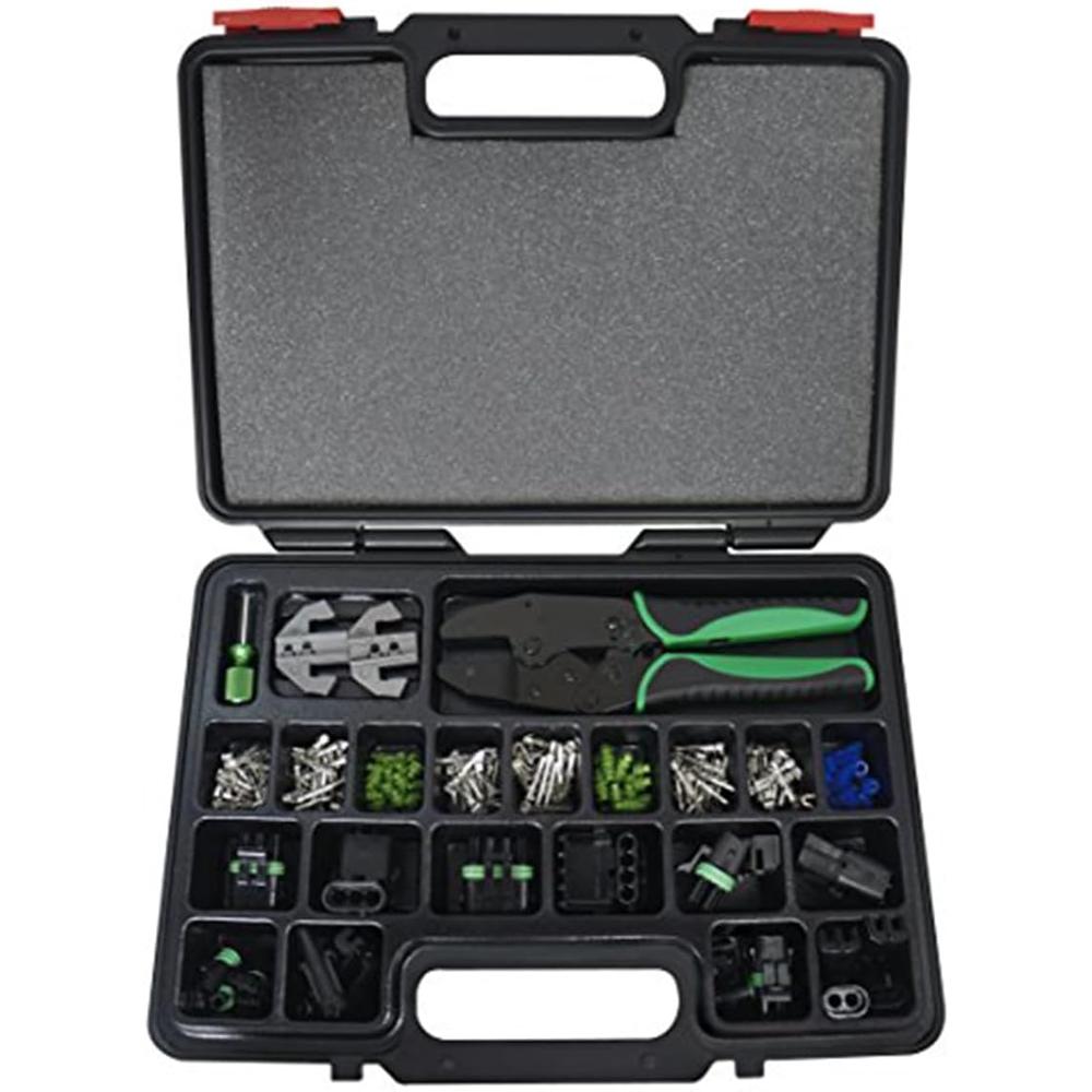 Astro Pneumatic 9478 220-Piece Weather Pack Interchangeable Ratcheting Crimping Tool & Accessory Set