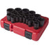 Sunex Tools 2640 1/2 in. Drive Impact Socket Set, 19 pieces, SAE, 3/8 in. 1-1/2 in., Cr-Mo Alloy Steel, Radius Corner Design, Dual Size Markings, Heavy Duty Storage Case, Meets ANSI Standards