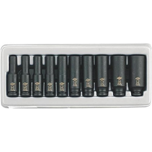 Sunex 1811 10 Piece 1/4" Drive Deep SAE Impact Socket Set