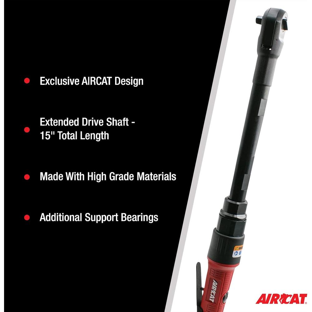 AirCat 808-15 Cliquet allongé 3/8" 15" 30 pi-lb 200 tr/min