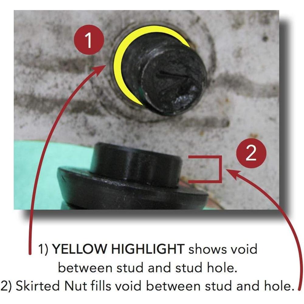 AME International 58034 Skirted Sleeve Nut M22-1.5 Sleeve Nut