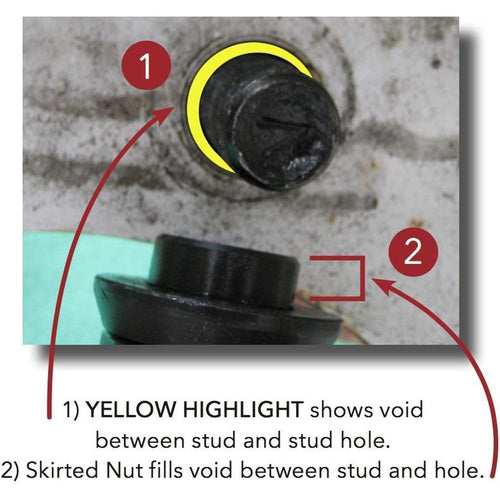 AME International 58034 Skirted Sleeve Nut M22-1.5 Sleeve Nut