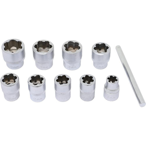 CTA Tools 1232 Jeu d'extracteurs de boulons métriques, 10 pièces, 8 mm à 19 mm