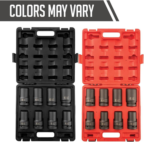 Sunex 5681 8 Piece 1" Drive Deep SAE Impact Socket Set