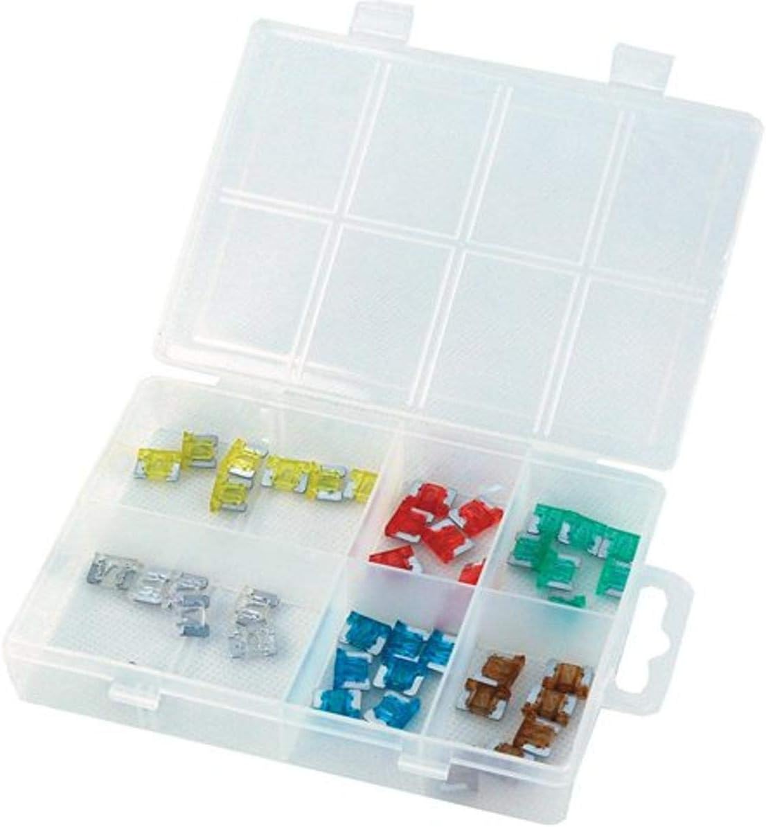 ATD Tools ATD-392 Low-Profile ATM Fuse Assortment in clear plastic storage case with color-coded fuses