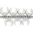 Titan Tools 17670 7pc 1/2" Drive Metric Jumbo Crowfoot Wrench Set, 34mm-46mm