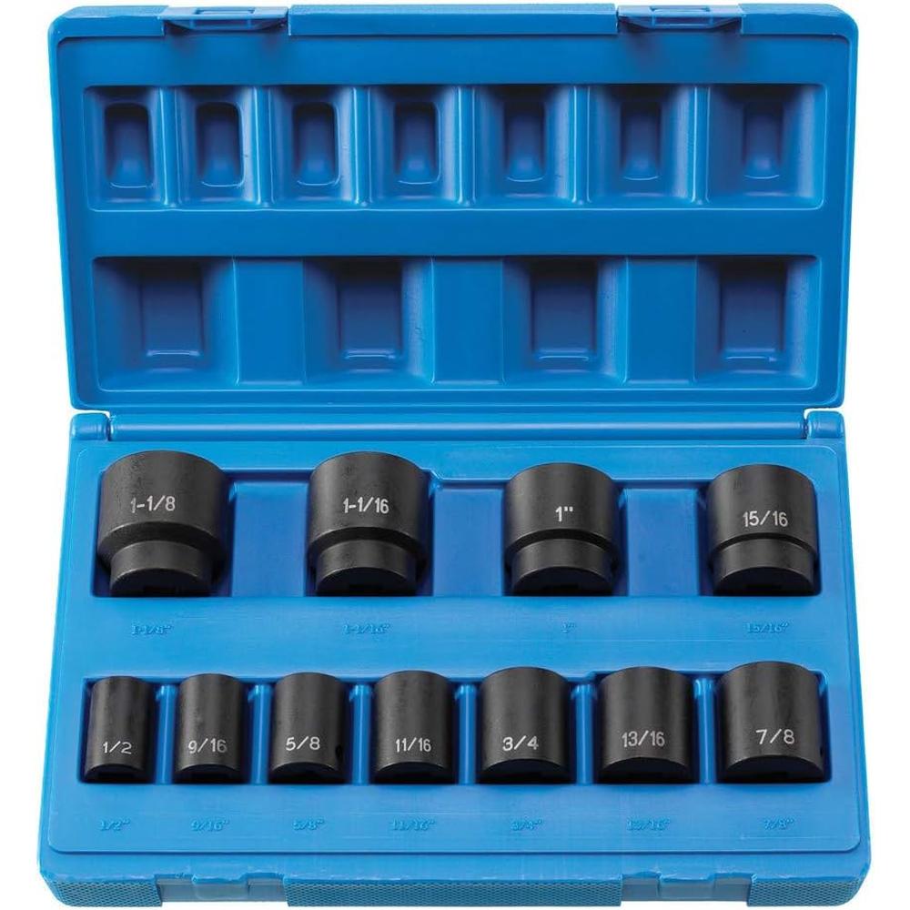 Grey Pneumatic 1311S 1/2" Drive 11 Piece Standard Set - 8 Point