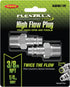Legacy Manufacturing A53640FZ-2PK Flexzilla Pro High Flow Plug, 3/8" MNPT, 1/4" Body, 2-Pack