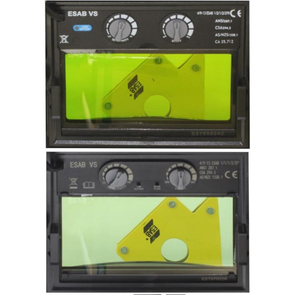 ESAB 700000491 Yellow Savage A40 Welding Helmet, Din 4, 9-13, 100mm X 50mm Viewing Area, External Grind Mode Button