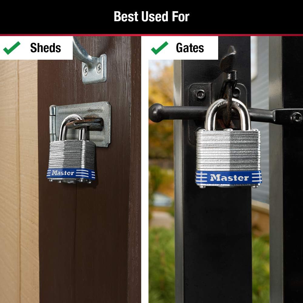 Cadenas laminé 3D Master Lock, anse de 3/4", largeur de 1-9/16"