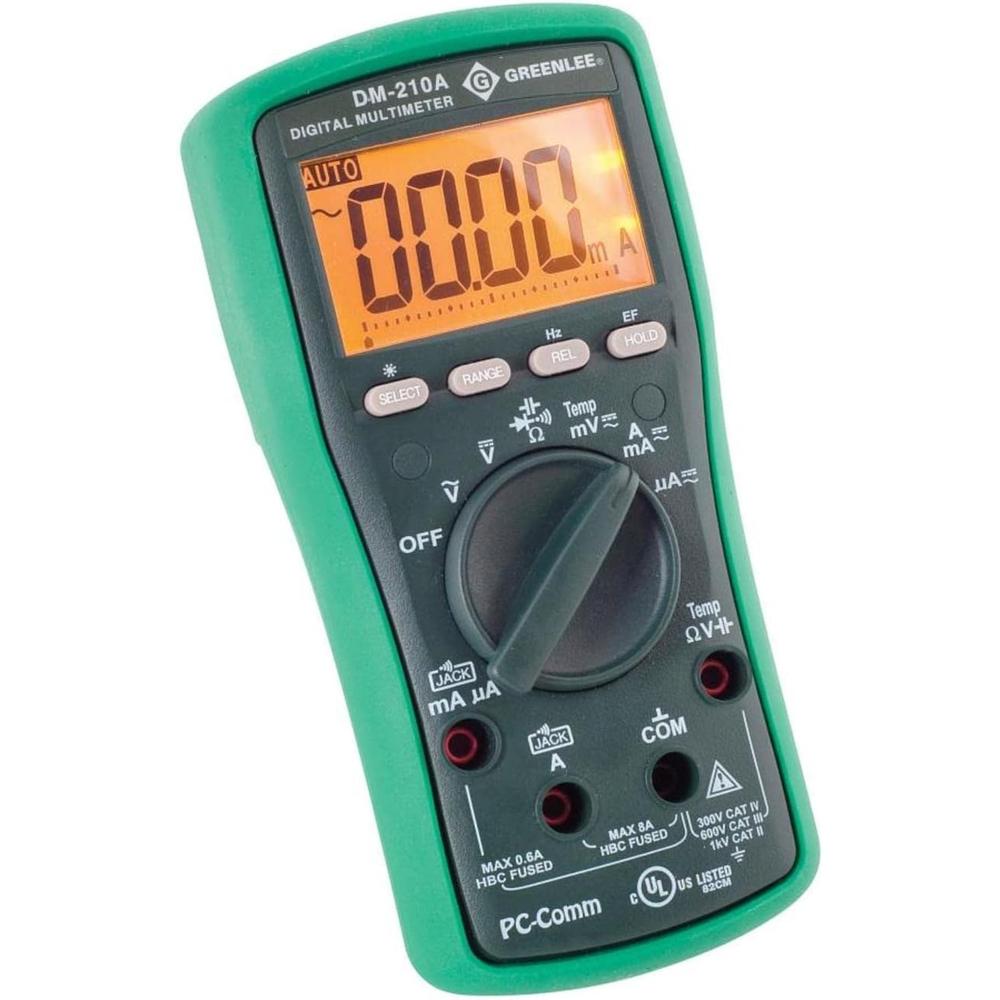 Greenlee DM-210A DMM,1KV AC/DC,CAP,TEMP