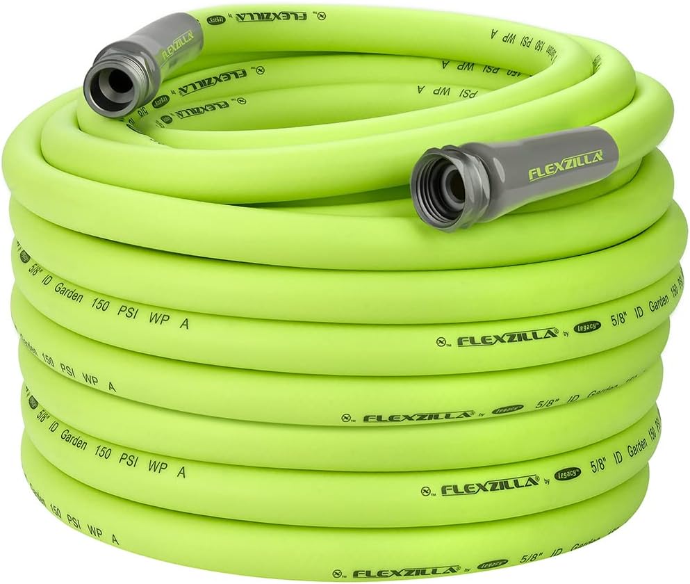 Legacy Manufacturing HFZG5100YW Flexzilla ZillaGreen Garden Hose. 5/8" by 100'