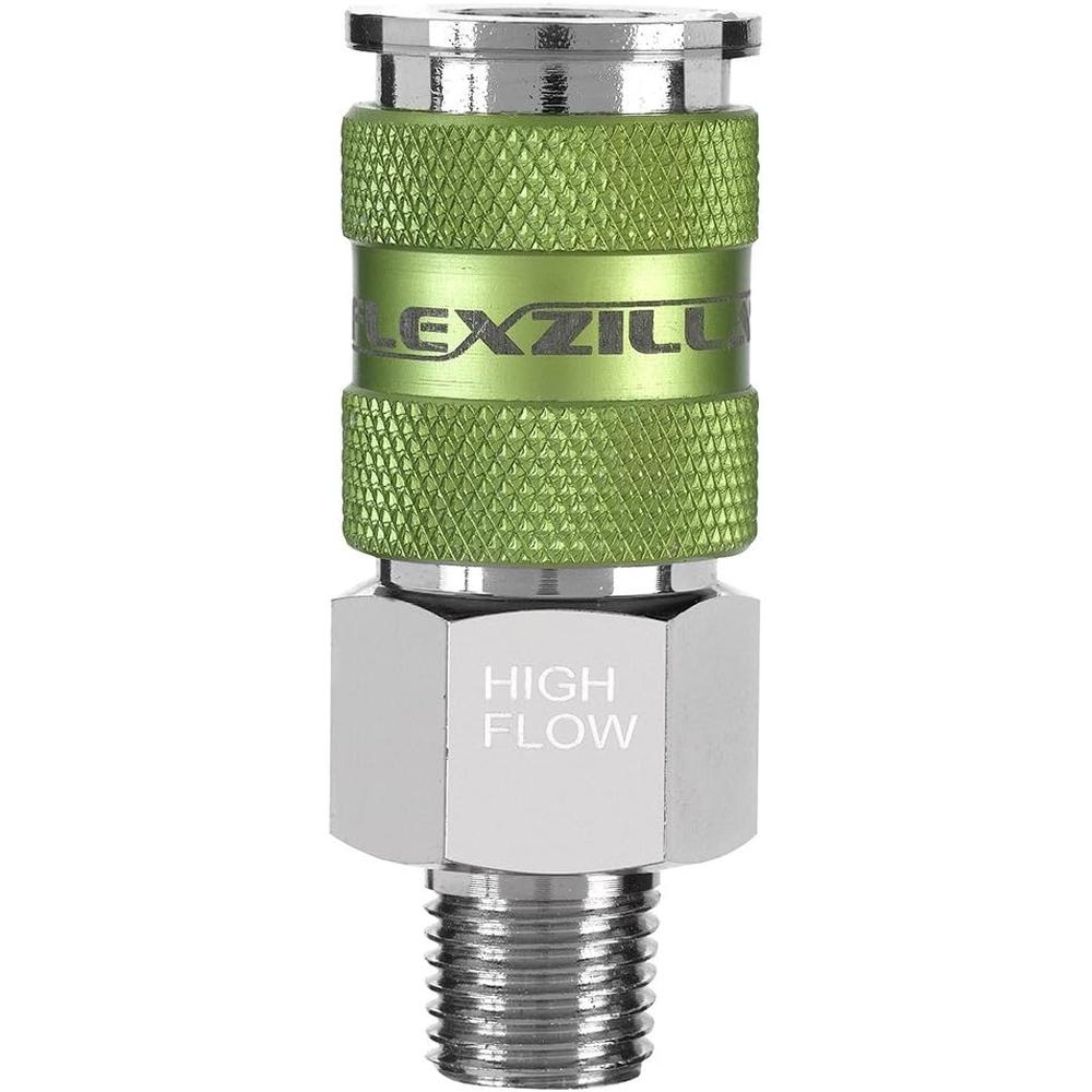 Legacy Manufacturing A53426FZ Flexzilla Pro High Flow Coupler, 1/4" MNPT, 1/4" Body