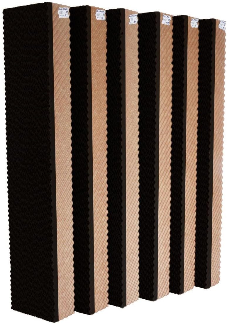 Portacool PACHTB360K HydroTek Replacement Media Set, 6 brown and black evaporative media panels standing upright