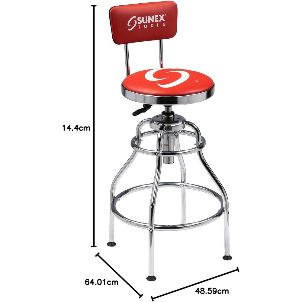 Sunex Tools 8516 Sunex Hydraulic Shop Stool (Chrome)