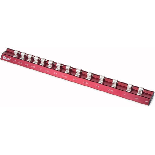 Titan Tools 38097 Rail à douille magnétique en aluminium Dr. SAE, 3/8 po