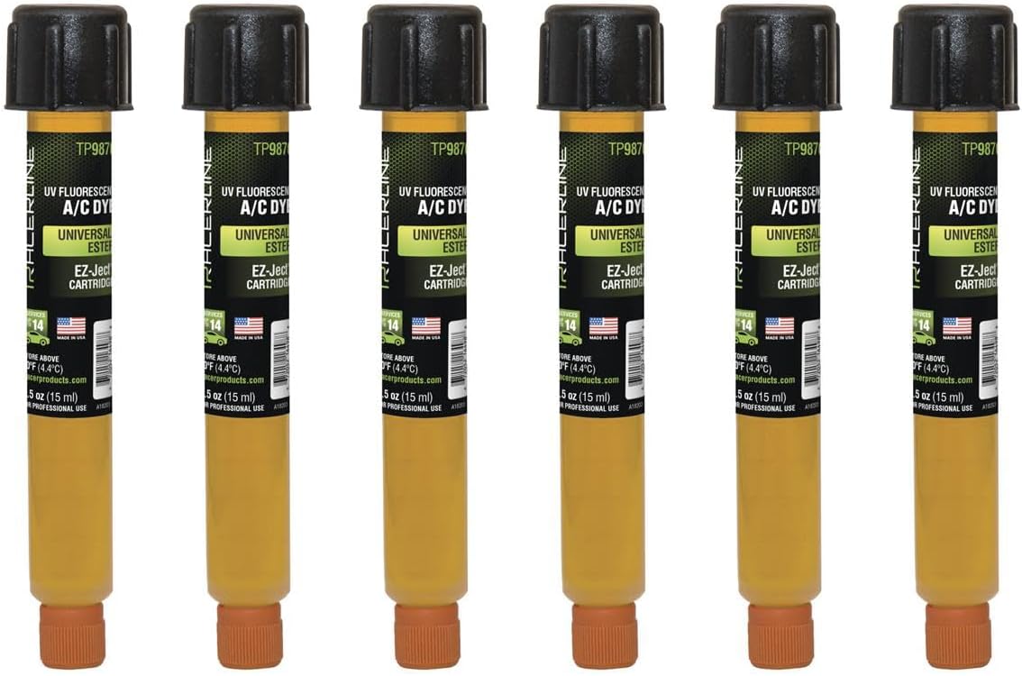 Tracerline TP9870-P6 EZ-JECT A/C COLORANT POUR UNIVERSEL/ESTER, CARTOUCHE 0,5 OZ (15 ML)