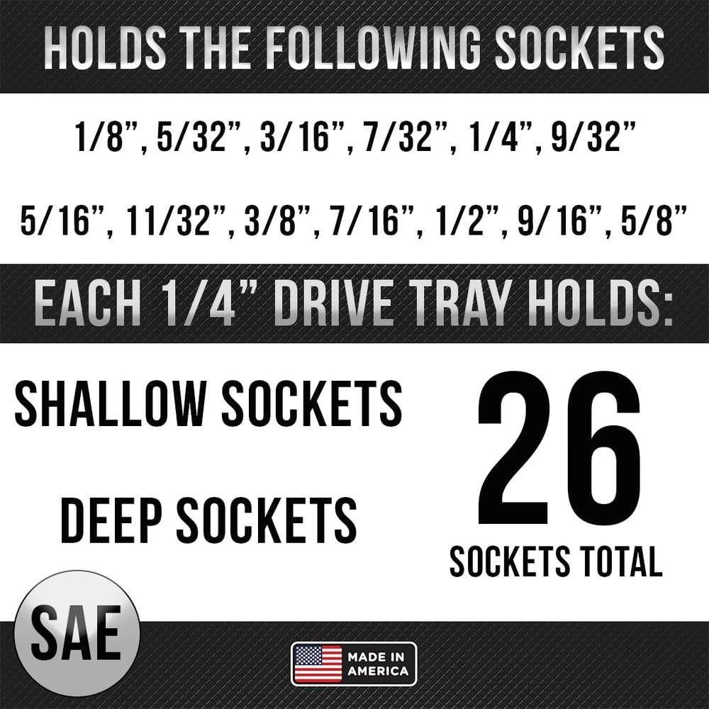 Hansen Global Hansen 1405 Porte-douille standard standard et profond 1/4" - Orange